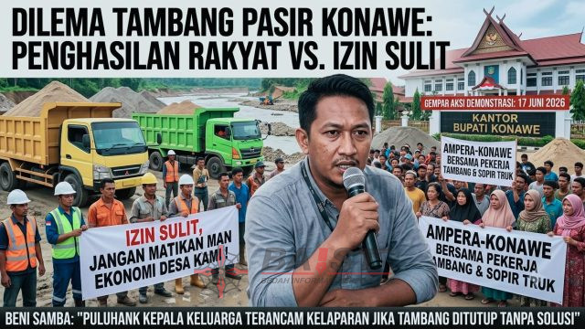 Ketua AMPERA-KONAWE: Penertiban Tambang Pasir Harus Disertai Solusi dan Kemudahan Perizinan