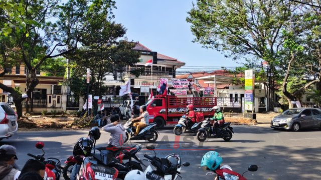 Hari Pertama Aksi AMPB di Kejari Pati Berlangsung Kondusif, Lalu Lintas Tetap Normal