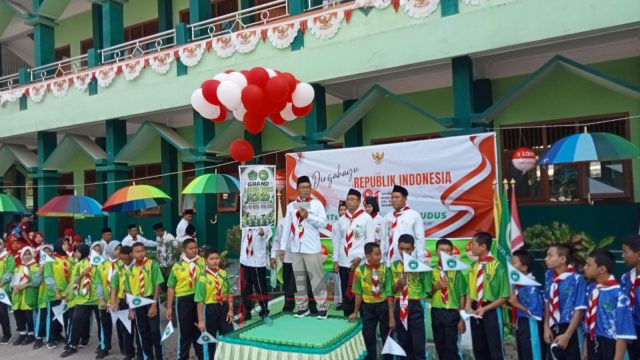 MTs NU Nurul Huda Jetak Kedungdowo Kudus, Gelar Kirab Merah Putih dan Launching Kelas KKO