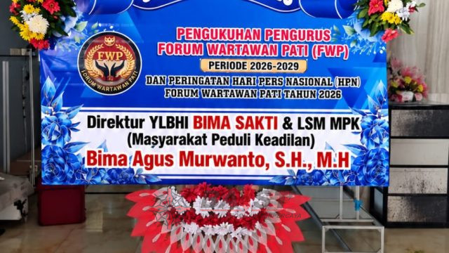 Direktur YLBHI Bima Sakti Ucapkan Selamat atas Pengukuhan Pengurus FWP Pati